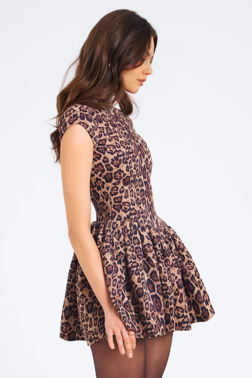 Women's Leopard Print Mini Dress – Flattering Fit & Stylish Everyday Statement