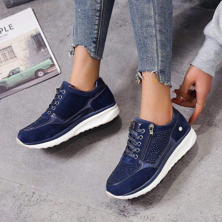 Women's Orthopaedic Bunion Shoes - Supportive, Comfortable, Pain Relief Everyday Footwear Blue