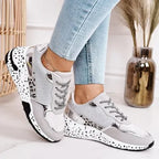 Women's Orthopaedic Stylish Sneakers - Cushioned Sole for All-Day Comfort and Support Silver